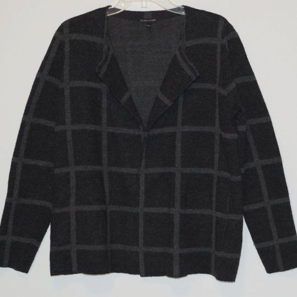 𝅺WINDOWPANE Plaid Open Front Cardigan - Picture 5 of 10